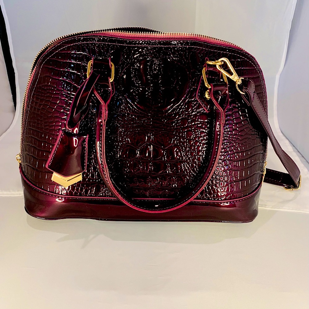 NWOT Patent Imitation Leather Handbag